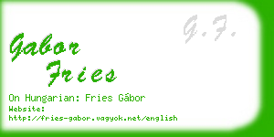 gabor fries business card